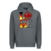 Rock firefighter love Premium Hoodie - Artiststas