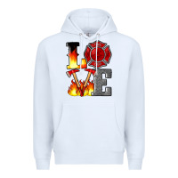 White firefighter love Premium Hoodie - Artiststas