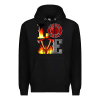 Black firefighter love Premium Hoodie - Artiststas