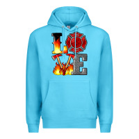 Ocean Blue firefighter love Premium Hoodie - Artiststas