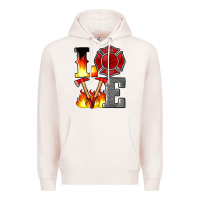 Pale Pink firefighter love Premium Hoodie - Artiststas