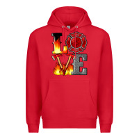 Red firefighter love Premium Hoodie - Artiststas