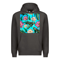 Smoke sea turtle seamless pattern Premium Hoodie - BundleAndBundleShop