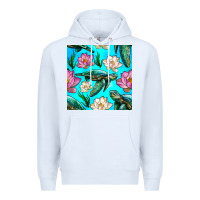 White sea turtle seamless pattern Premium Hoodie - BundleAndBundleShop