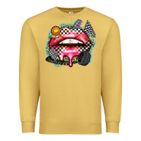 Antique Gold race lips Premium Sweatshirt - Zillion Design Studio