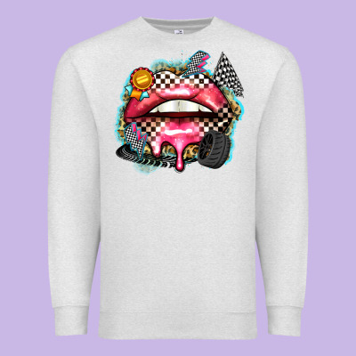 Race Lips Premium Sweatshirt Designed By Zillion Design Studio