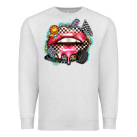 Oatmeal Heather race lips Premium Sweatshirt - Zillion Design Studio