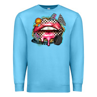 Ocean Blue race lips Premium Sweatshirt - Zillion Design Studio