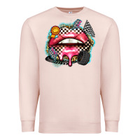 Pale Pink race lips Premium Sweatshirt - Zillion Design Studio