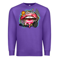Purple race lips Premium Sweatshirt - Zillion Design Studio