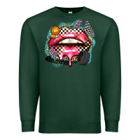 Sports Green race lips Premium Sweatshirt - Zillion Design Studio