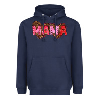 Navy mama valentines day Heavyweight Hoodie - texasbilliewilder