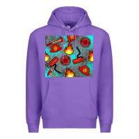 Purple firefighter equipment Premium Hoodie - Artiststas