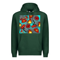 Sports Green firefighter equipment Premium Hoodie - Artiststas