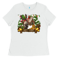 White christmas donkey candy house Ladies Tee - BarkalooDesign