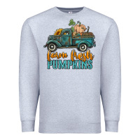 Heather Grey farm fresh pumpkins truck Premium Sweatshirt - RanaPortraitStore