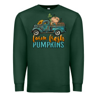Sports Green farm fresh pumpkins truck Premium Sweatshirt - RanaPortraitStore