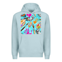 Blue Mist find art class seamless pattern Premium Hoodie - BundleAndBundleShop
