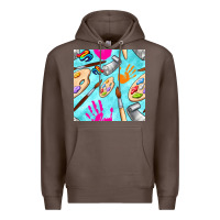Coffee find art class seamless pattern Premium Hoodie - BundleAndBundleShop