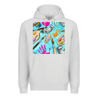 Dove Grey find art class seamless pattern Premium Hoodie - BundleAndBundleShop