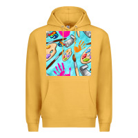 Mustard find art class seamless pattern Premium Hoodie - BundleAndBundleShop