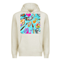 Oatmeal Heather find art class seamless pattern Premium Hoodie - BundleAndBundleShop