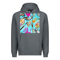 Rock find art class seamless pattern Premium Hoodie - BundleAndBundleShop