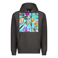 Smoke find art class seamless pattern Premium Hoodie - BundleAndBundleShop