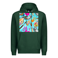 Sports Green find art class seamless pattern Premium Hoodie - BundleAndBundleShop