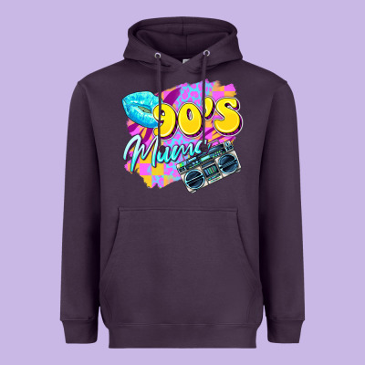 90's Mama Heavyweight Hoodie Designed By Zillion Design Studio