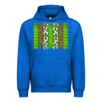 Cobalt Western St. Patrick's Shamrock Cross Leopard Brushstroke Urban Hoodie - Artiststas