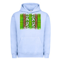 Pigment Grape Ice Western St. Patrick's Shamrock Cross Leopard Brushstroke Urban Hoodie - Artiststas