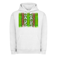 Pigment Lunar Rock Western St. Patrick's Shamrock Cross Leopard Brushstroke Urban Hoodie - Artiststas