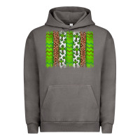 Pigment Tornado Western St. Patrick's Shamrock Cross Leopard Brushstroke Urban Hoodie - Artiststas
