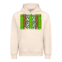 Sandshell Western St. Patrick's Shamrock Cross Leopard Brushstroke Urban Hoodie - Artiststas