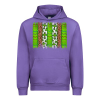 Tulip Western St. Patrick's Shamrock Cross Leopard Brushstroke Urban Hoodie - Artiststas