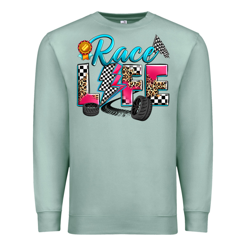 Race Life Premium Sweatshirt by Zillion Design Studio | Teevron