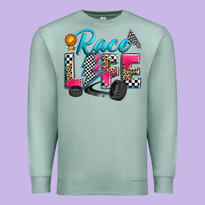 Race Life Premium Sweatshirt Designed By Zillion Design Studio