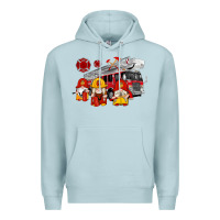 Blue Mist fire truck gnomes Premium Hoodie - Artiststas