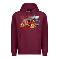 Burgundy fire truck gnomes Premium Hoodie - Artiststas