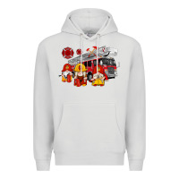 Dove Grey fire truck gnomes Premium Hoodie - Artiststas