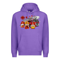 Purple fire truck gnomes Premium Hoodie - Artiststas