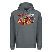 Rock fire truck gnomes Premium Hoodie - Artiststas