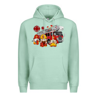 Seafoam fire truck gnomes Premium Hoodie - Artiststas