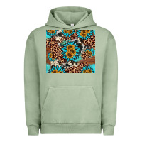 Pigment Oil Green gemstone sunflower Urban Hoodie - AdoDesignShop