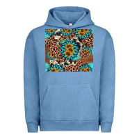 Pigment Pebble Blue gemstone sunflower Urban Hoodie - AdoDesignShop
