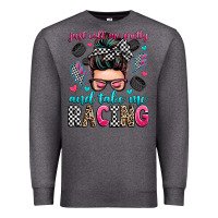 Charcoal Heather just call me pretty and take me racing Premium Sweatshirt - Zillion Design Studio