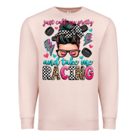 Pale Pink just call me pretty and take me racing Premium Sweatshirt - Zillion Design Studio