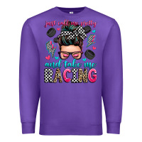 Purple just call me pretty and take me racing Premium Sweatshirt - Zillion Design Studio