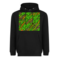 Black Distressed Shamrock And Leopard Heavyweight Hoodie - RanaPortraitStore